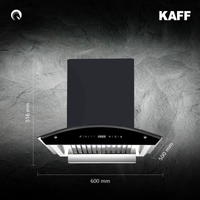 Picture of Kaff RIO BF DHC-60 Auto Clean Wall Mounted Chimney (BLACK 1250 CMH)