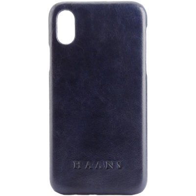 HAANS Leather Case iPhone XS Blue 2500003
