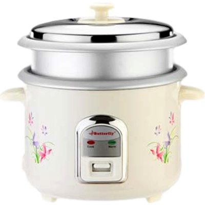 Butterfly Raga Electric Rice Cooker (1.8 L, Cream)